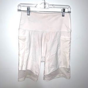 AE White Biker Shorts